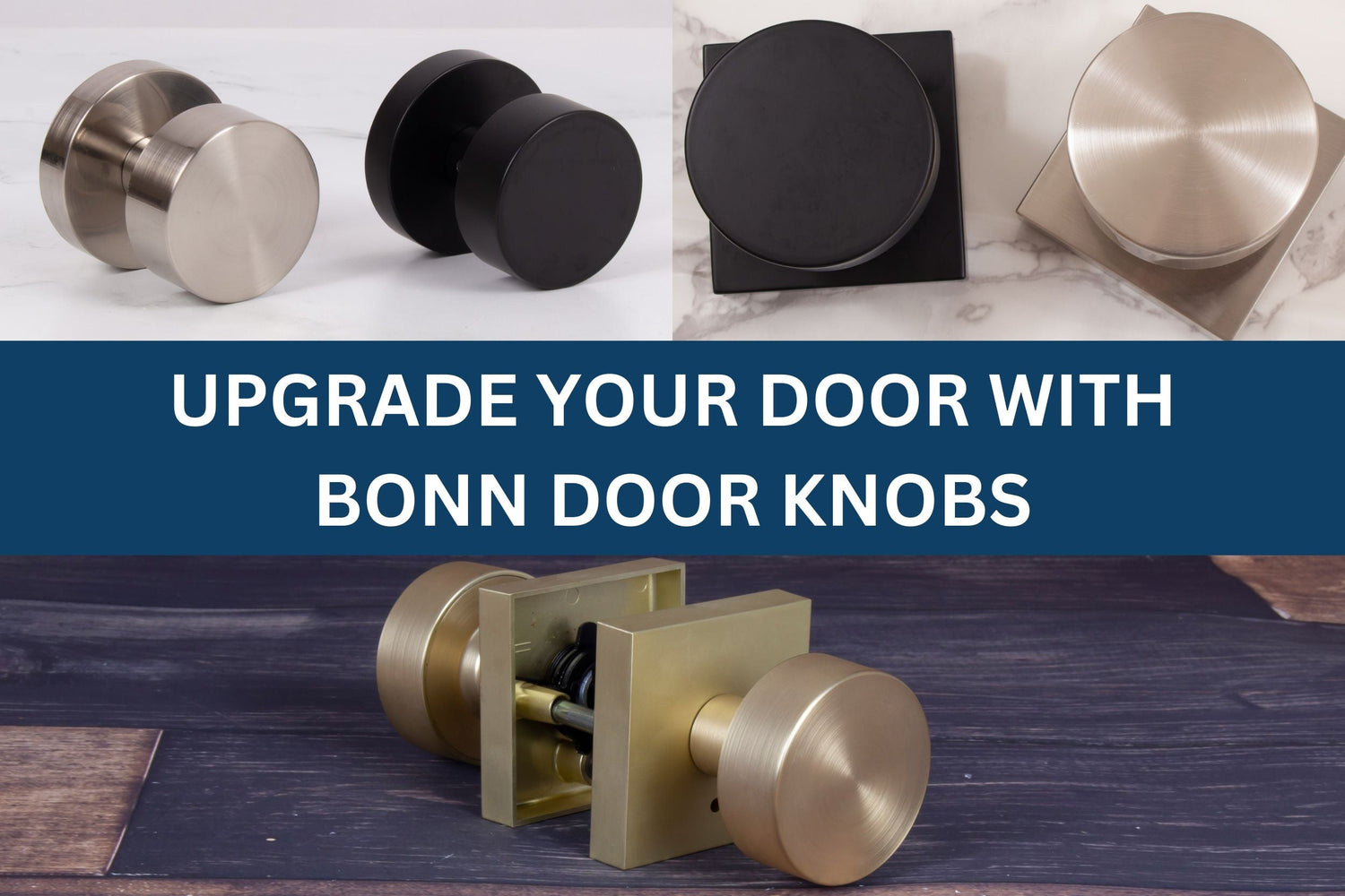 Upgrade Your Door with Bonn Door Knobs header image with various Bonn Door Knobs