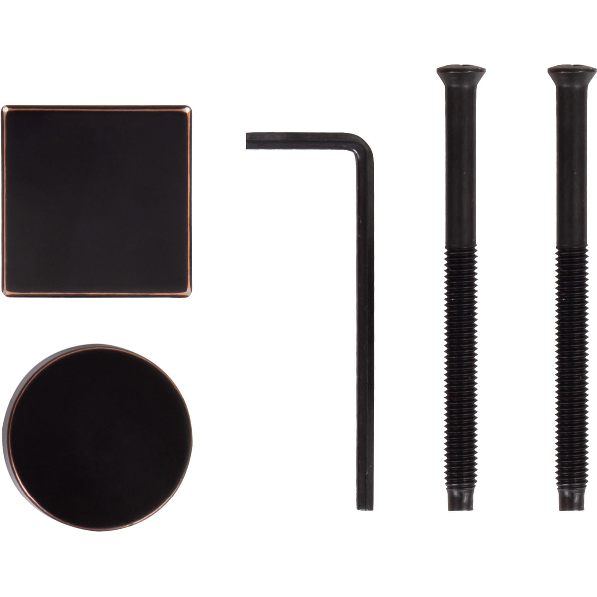 Connecting Screws & Caps for Contemporary Handlesets - Vintage Bronze