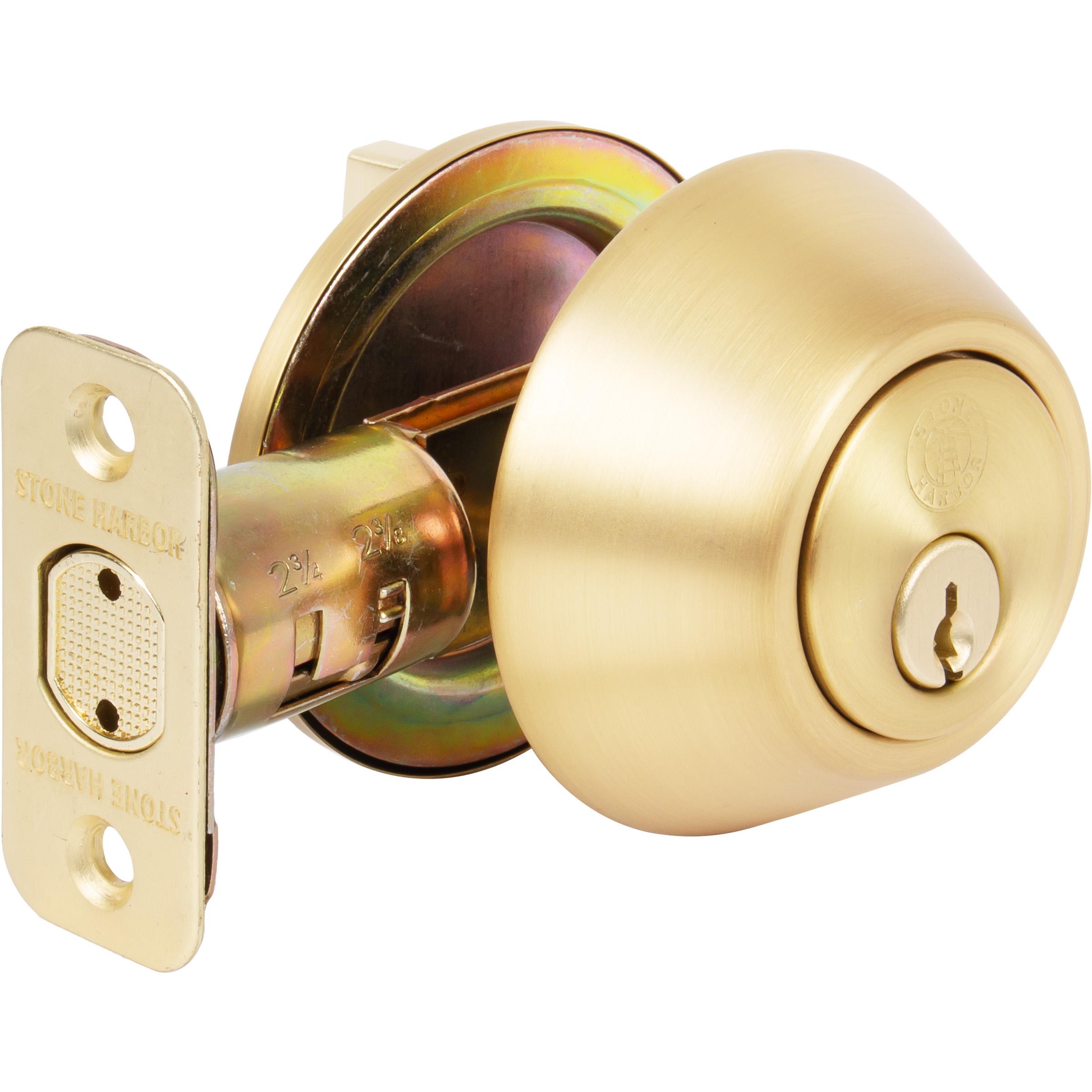 301 4 BP 4AL RCS KW K3 1-Cyl Deadbolt KW1 Keyway - Satin Brass