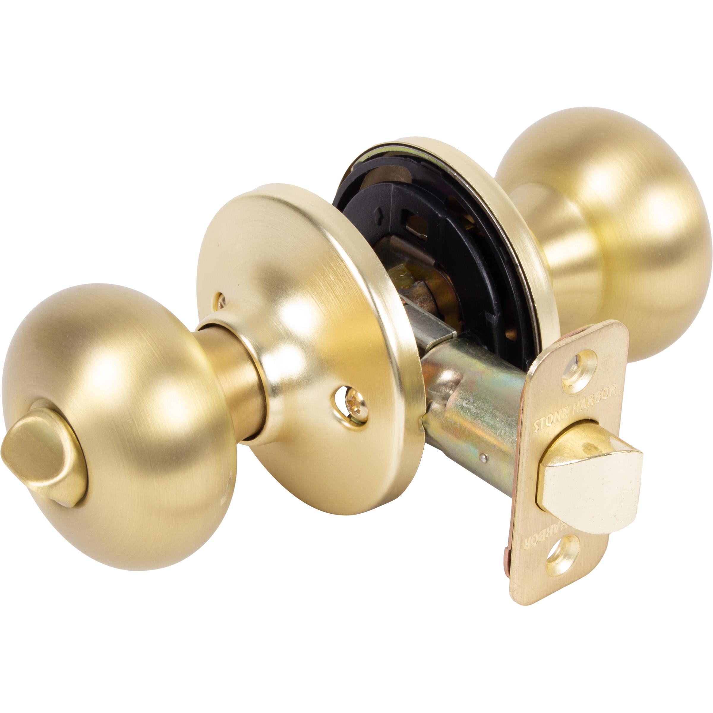 40HI 4 BP 6AL RCS Highland Privacy - Satin Brass
