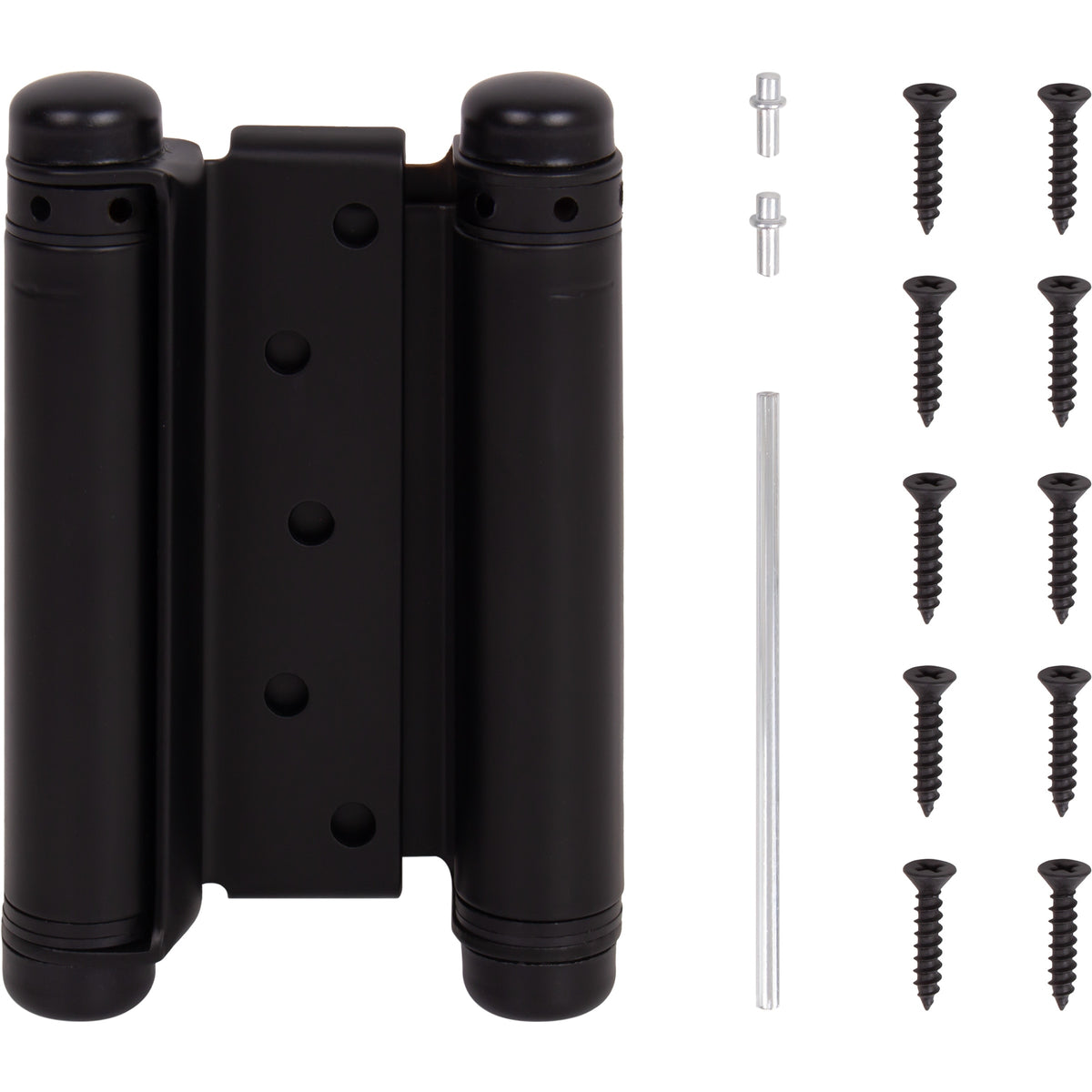 Heavy-Duty Double Acting Spring Hinge - Matte Black