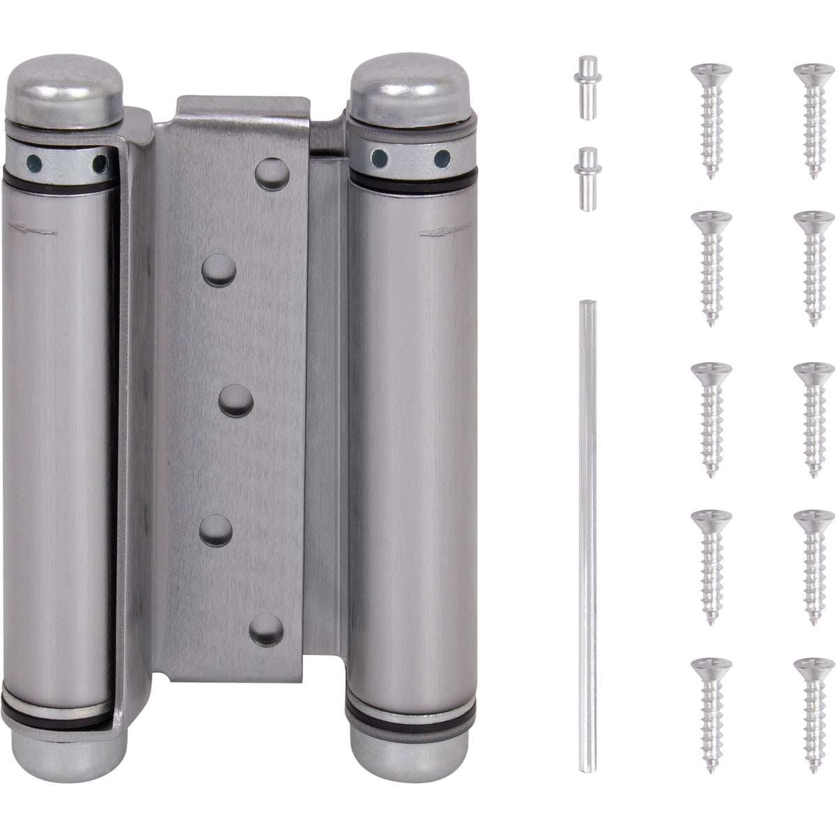 Heavy-Duty Double Acting Spring Hinge - Satin Chrome