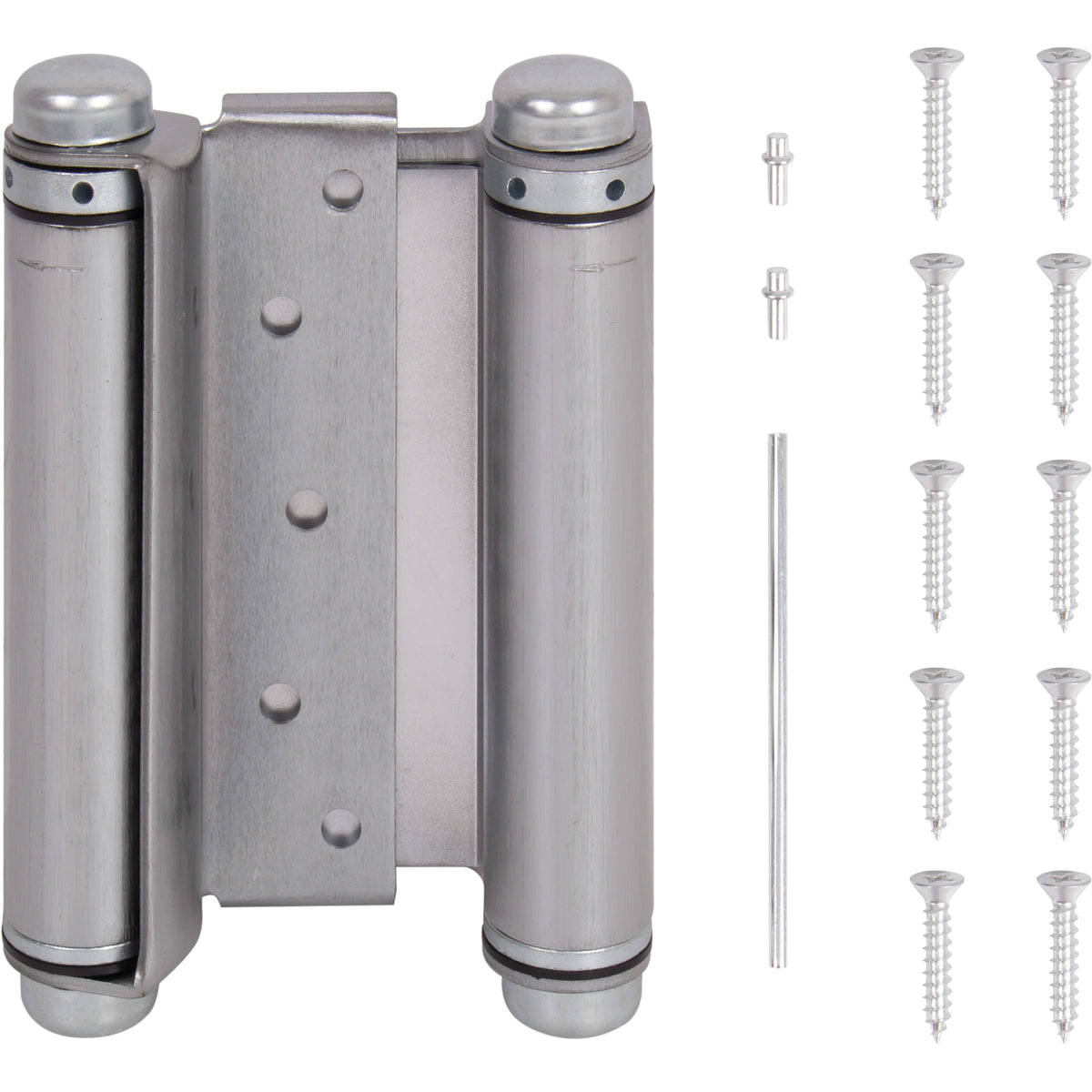 Heavy-Duty Double Acting Spring Hinge - Satin Chrome