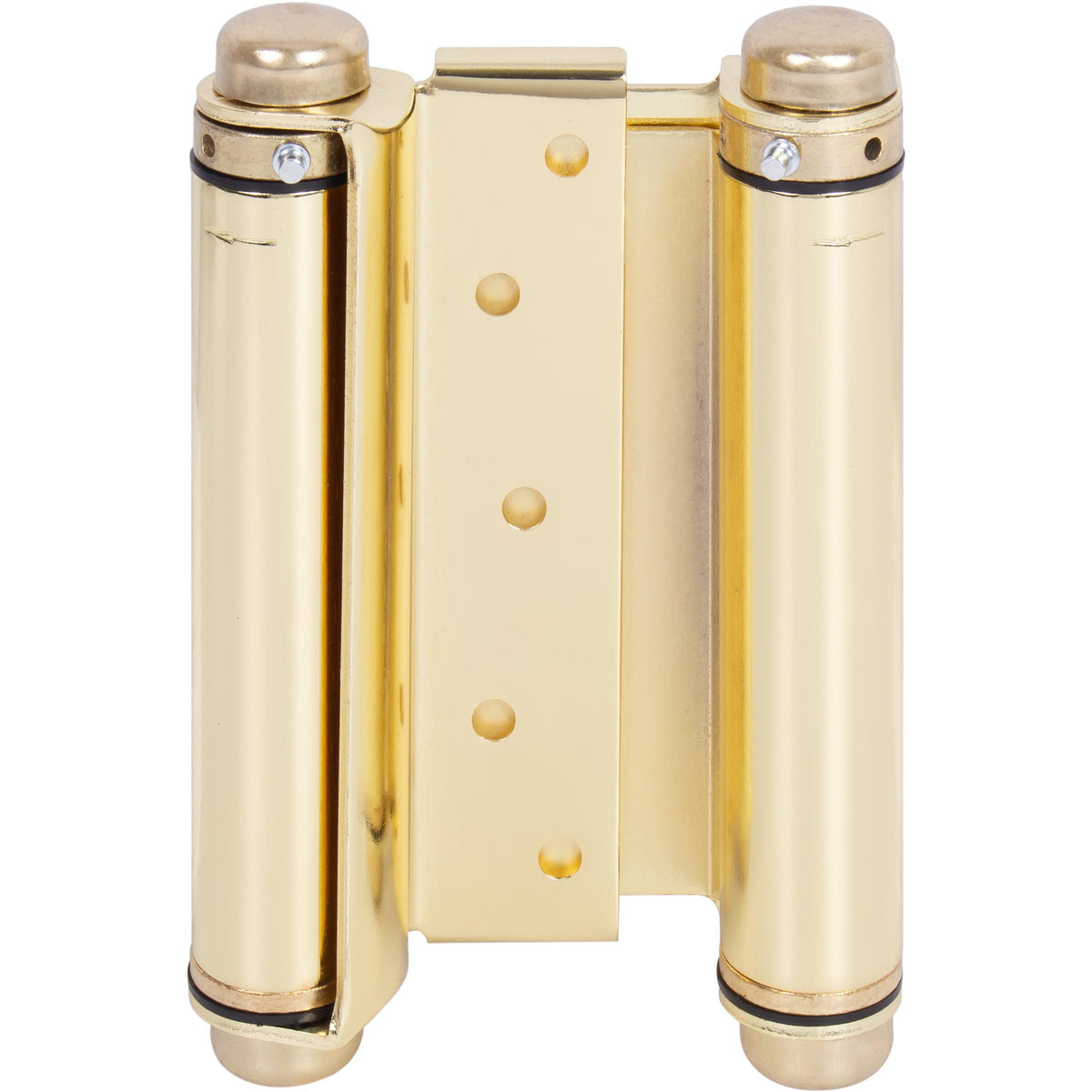 Heavy-Duty Double Acting Spring Hinge - Polished Brass