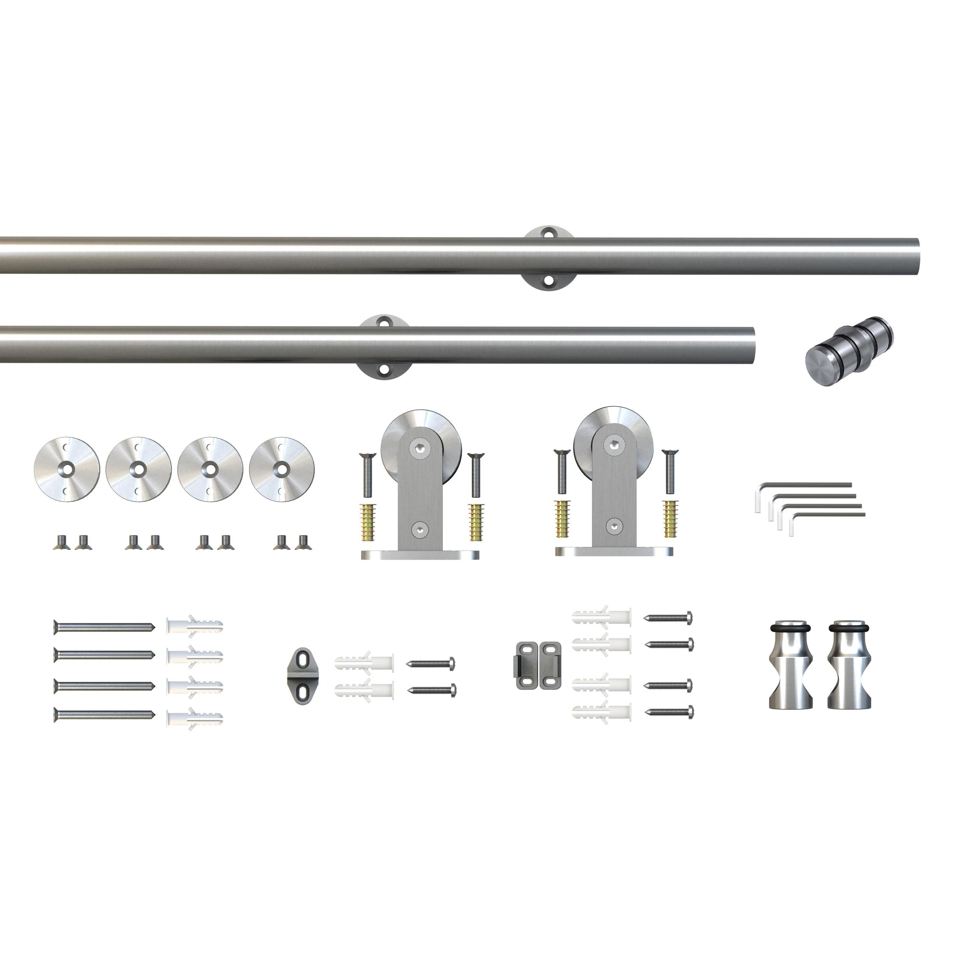 Top Mount Sliding Door Set for 36" Doors (Round Track)