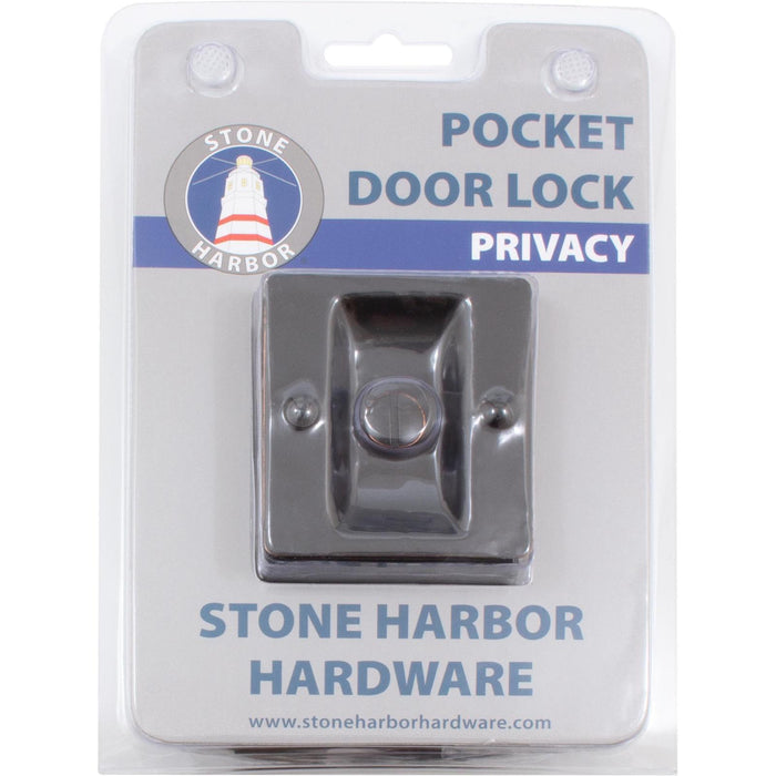 Premium Square Pocket Door Lock Privacy/Bed/Bath Latch