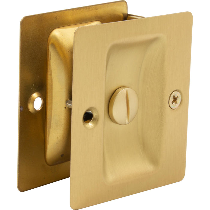 Stone Harbor Hardware Round Pocket Door Lock, Passage (Hall/Closet) Latch,  2-3/8 Backset, RCL, Satin Brass By Stone Harbour Hardware - Wayfair Canada