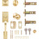 Willow Park / Highland Handleset KW1 Keyway - Satin Brass