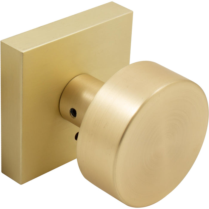 Bonn Door Knob with Square Rosette, Privacy (Bed/Bath) Latch — Stone Harbor  Hardware