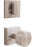 Bonn Door Knob with Square Rosette, Interior Handleset Trim