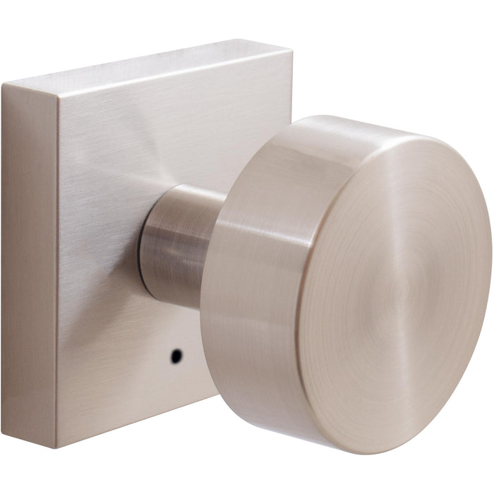 Bonn Door Knob with Square Rosette, Privacy (Bed/Bath) Latch