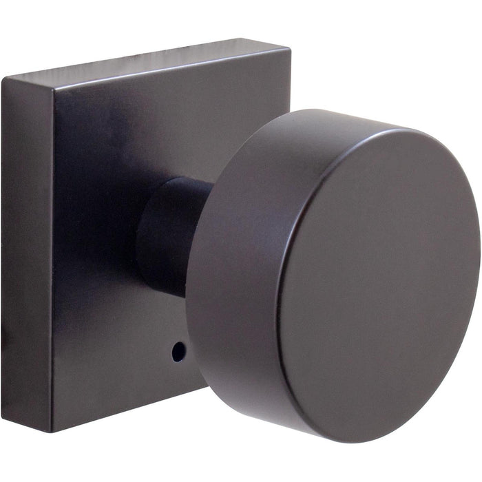 Bonn Door Knob with Square Rosette, Privacy (Bed/Bath) Latch