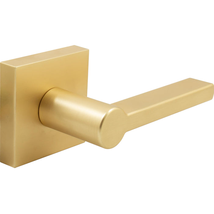 Vienna Door Lever with Square Rosette, Passage (Hall/Closet) Latch