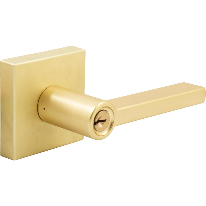 Vienna Door Lever with Square Rosette, Entry Latch