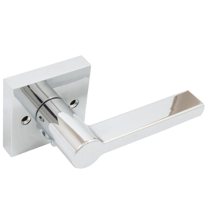 Vienna Door Lever with Square Rosette, Privacy (Bed/Bath) Latch