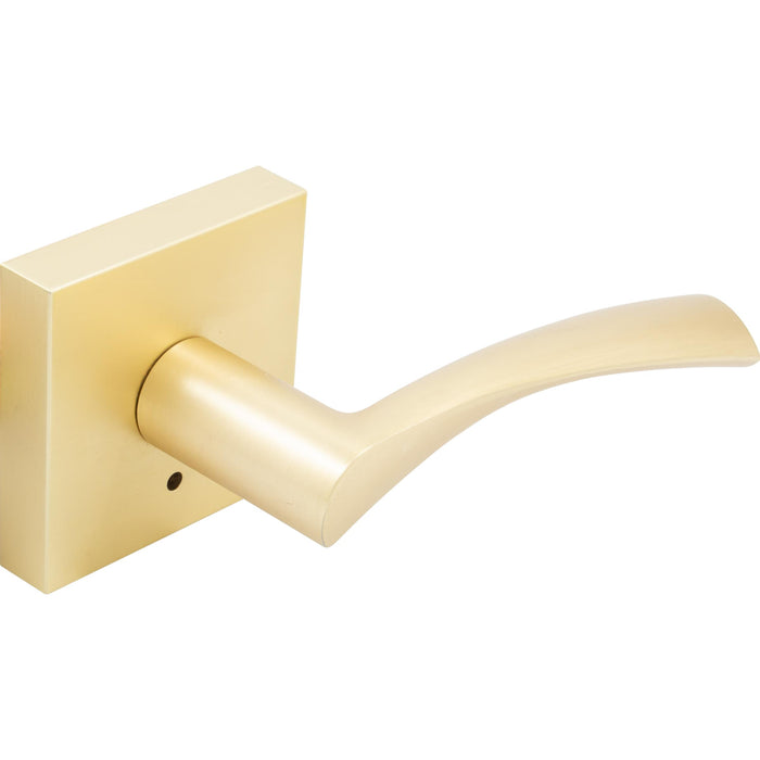 Turin Door Lever with Square Rosette, Privacy