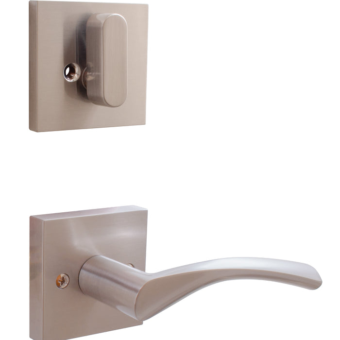 Turin Door Lever with Square Rosette, Interior Handleset Trim