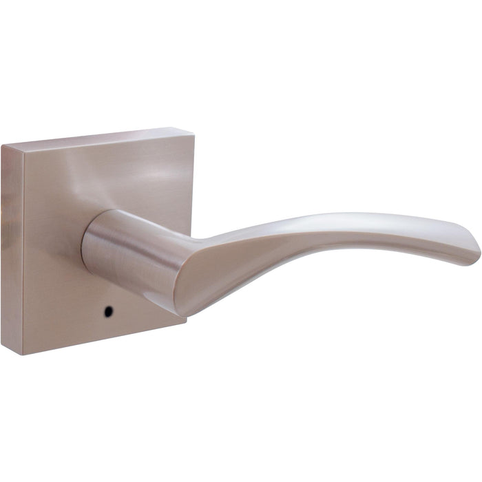 Turin Door Lever with Square Rosette, Privacy