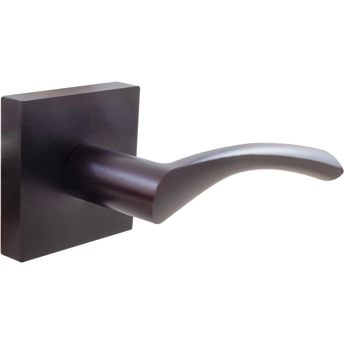 Turin Door Lever with Square Rosette, Passage