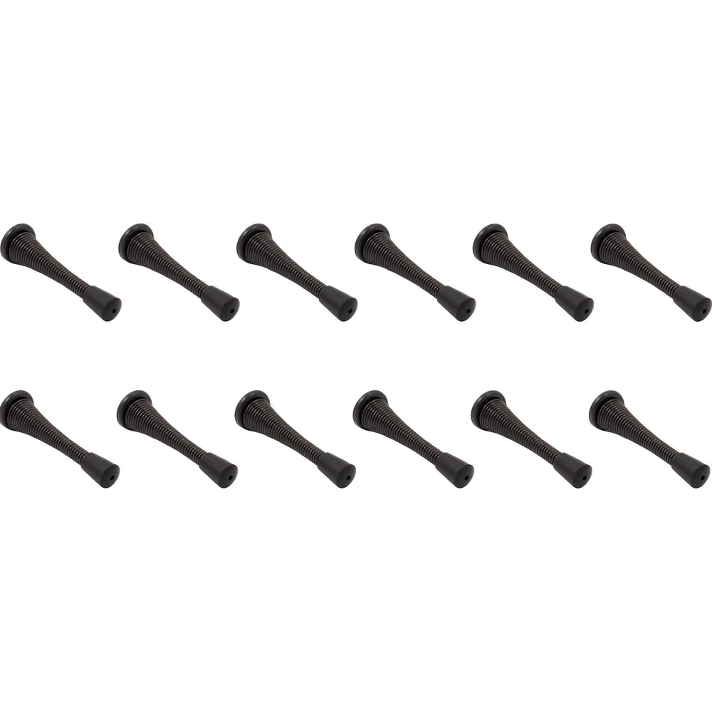 Heavy-Duty Spring Door Stop, 3 Inches, 12-Pack