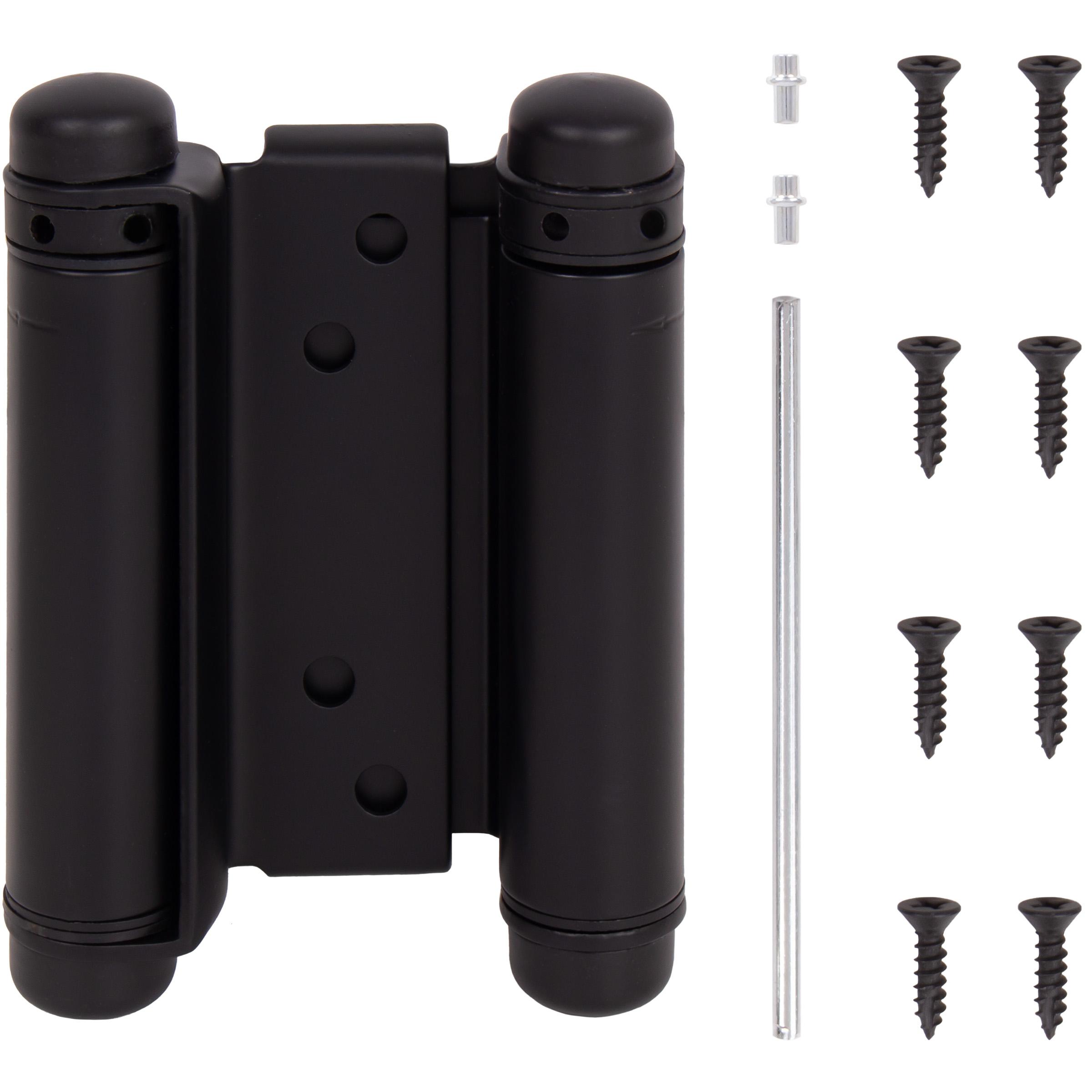 Heavy-Duty Double Acting Spring Hinge - Matte Black