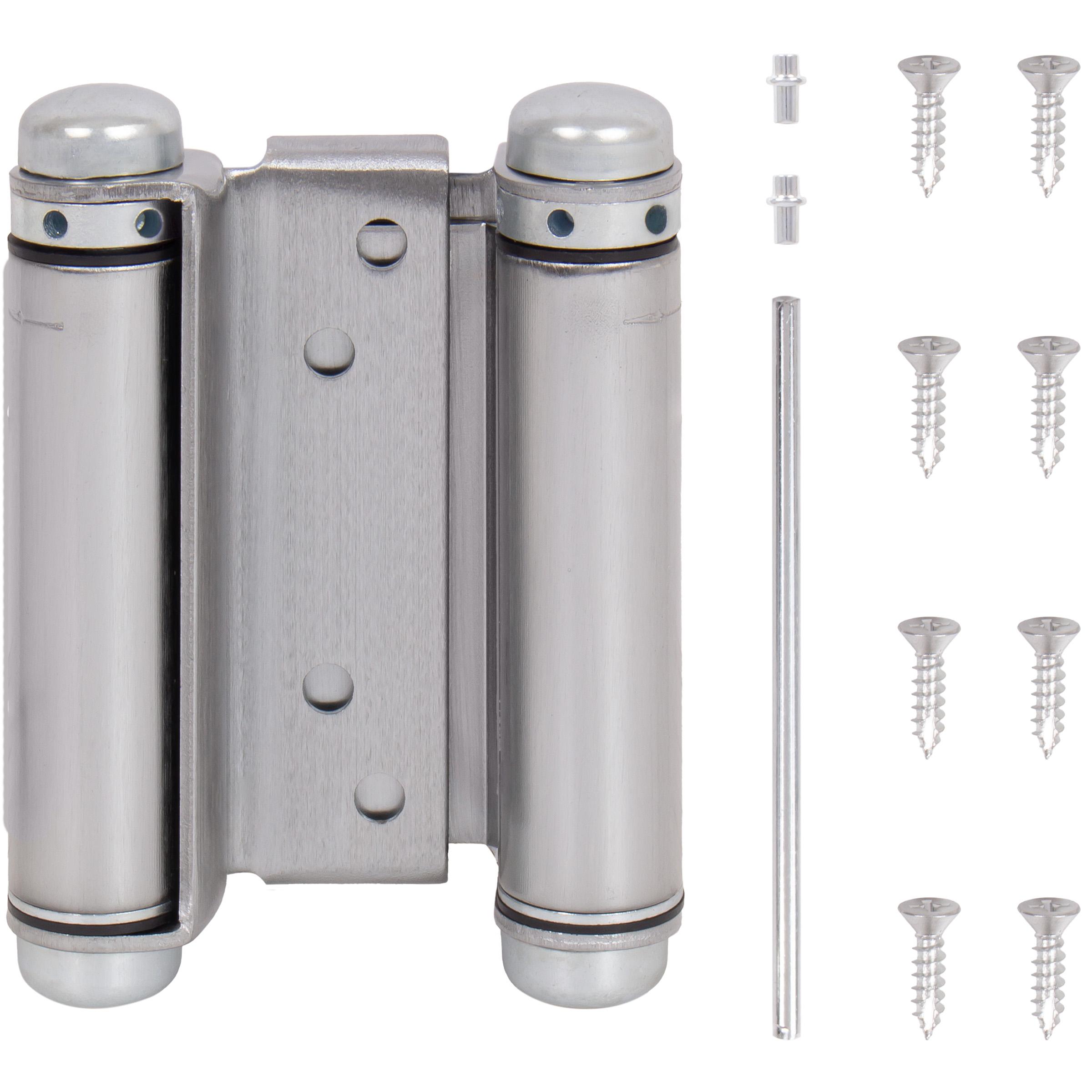 Heavy-Duty Double Acting Spring Hinge - Satin Chrome