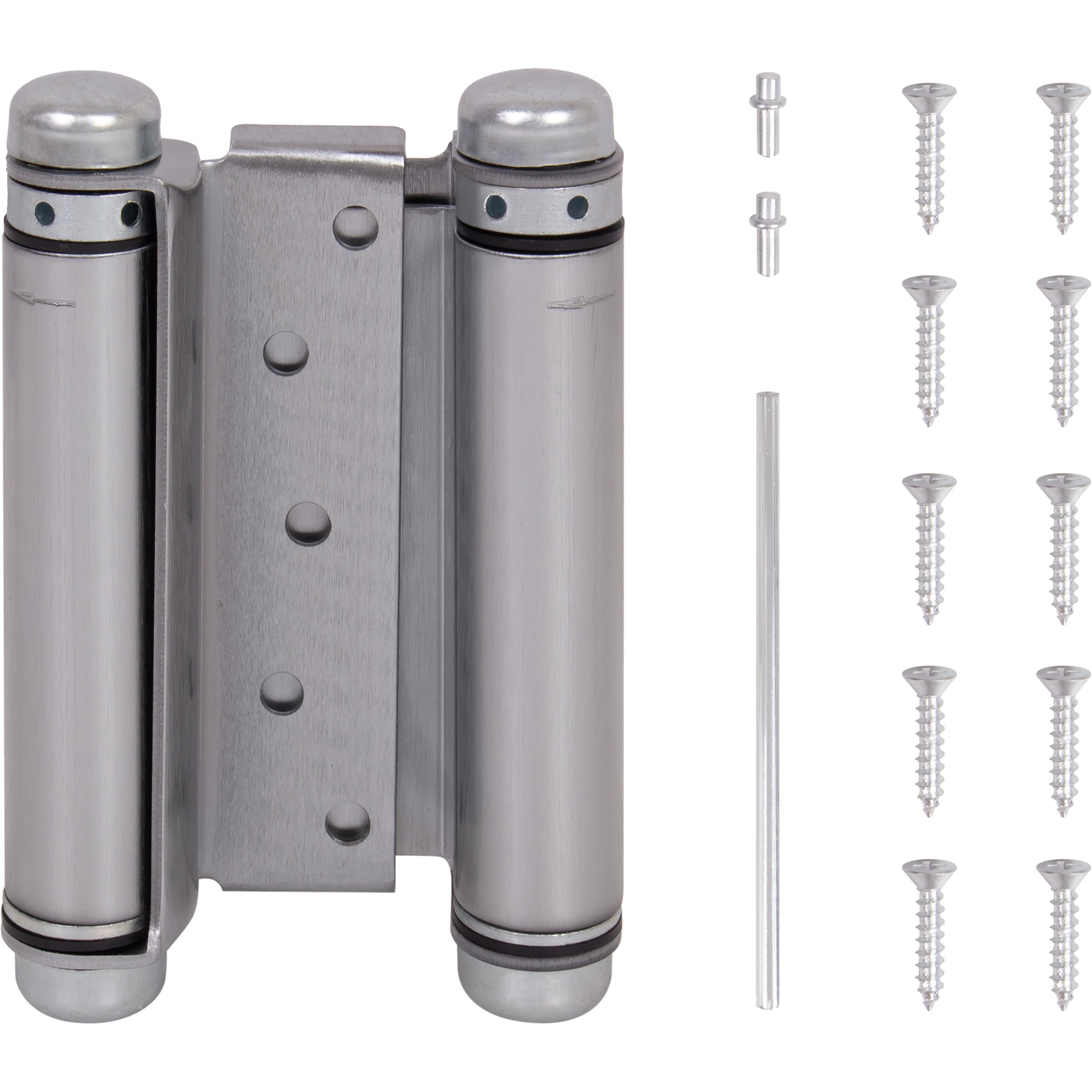Heavy-Duty Double Acting Spring Hinge - Satin Chrome