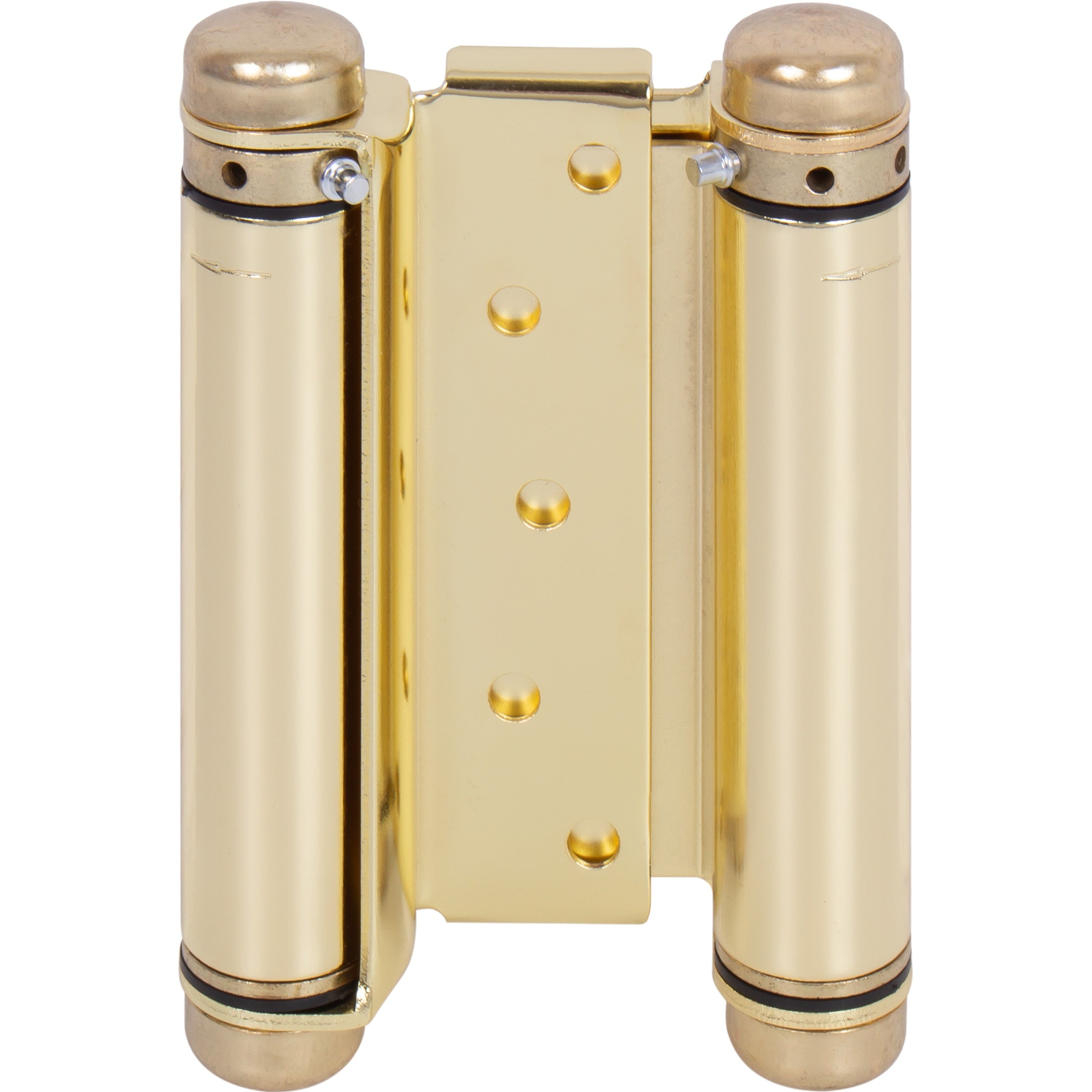 Heavy-Duty Double Acting Spring Hinge - Polished Brass