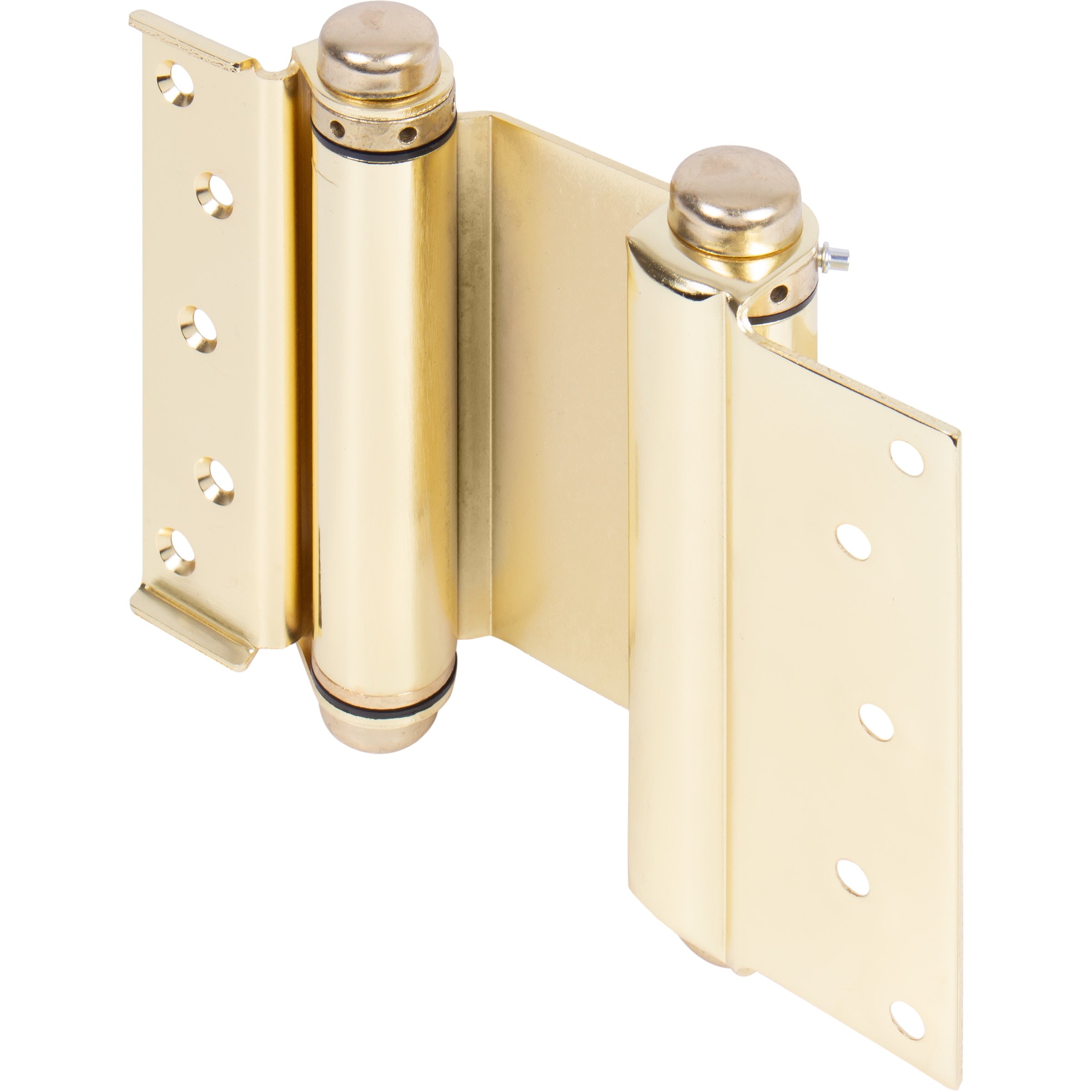 Heavy-Duty Double Acting Spring Hinge - Polished Brass