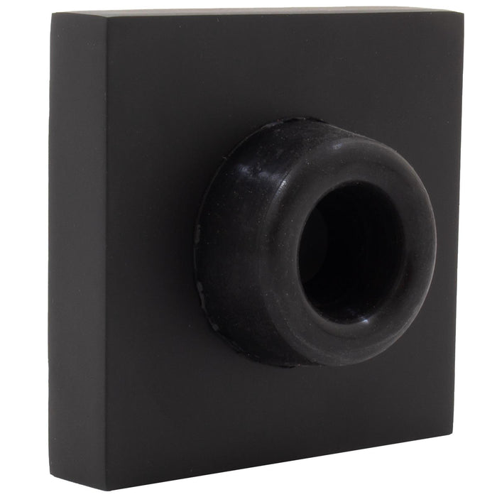 Contemporary Square Wall Door Stop, 2-1/4 Inches, Matte Black by Stone Harbor Hardware