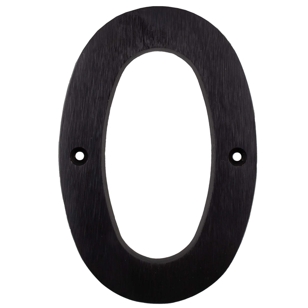 Heavy-Duty House Numbers, #0, 4 Inches, Matte Black by Stone Harbor Hardware