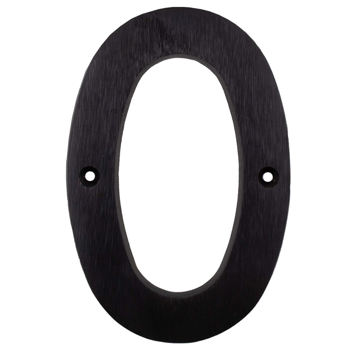 Heavy-Duty House Numbers, #0, 4 Inches, Matte Black by Stone Harbor Hardware
