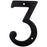 Heavy-Duty House Numbers, #3, 4 Inches, Matte Black by Stone Harbor Hardware