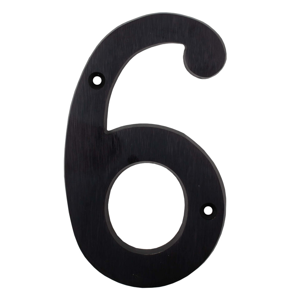 Heavy-Duty House Numbers, #6, 4 Inches, Matte Black by Stone Harbor Hardware