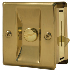 Square Pocket Door Lock Privacy/Bed/Bath Latch