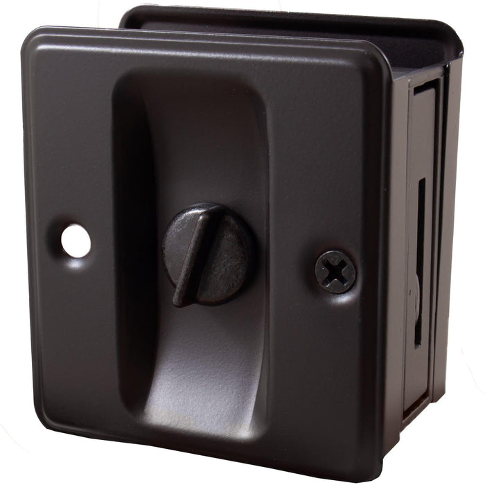 Square Pocket Door Lock, Privacy (Bed/Bath) Latch