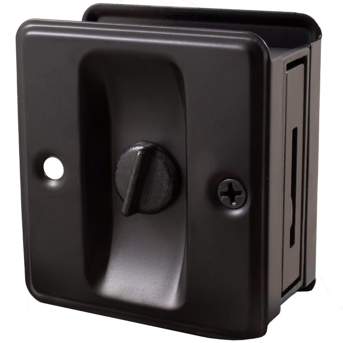 Square Pocket Door Lock, Privacy (Bed/Bath) Latch