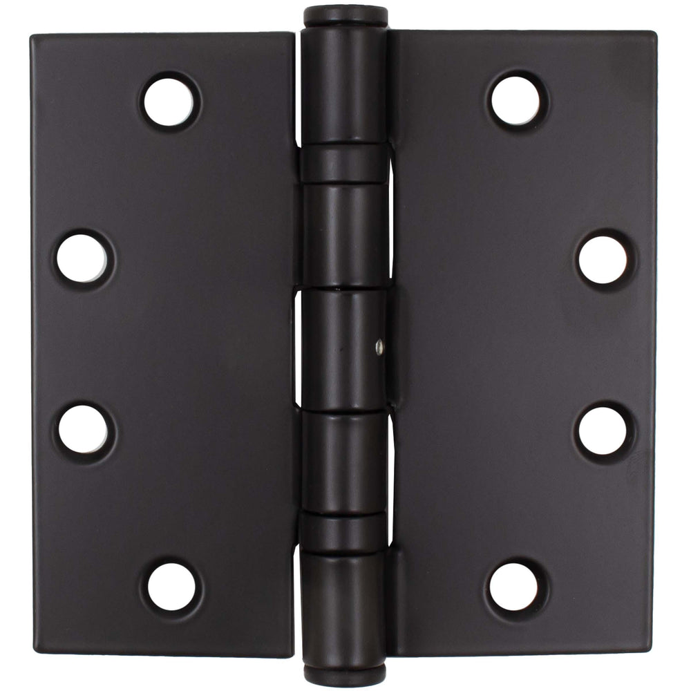 Commercial Grade Ball Bearing Hinge, Non-Removable Pin, 4-1/2 Inches, Square Corner, .134 Gauge, Matte Black by Stone Harbor Hardware