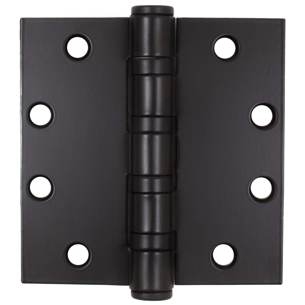 Heavy-Duty Commercial Grade Ball Bearing Hinge, 4-1/2 Inches, Square Corner, .180 Gauge, Matte Black by Stone Harbor Hardware