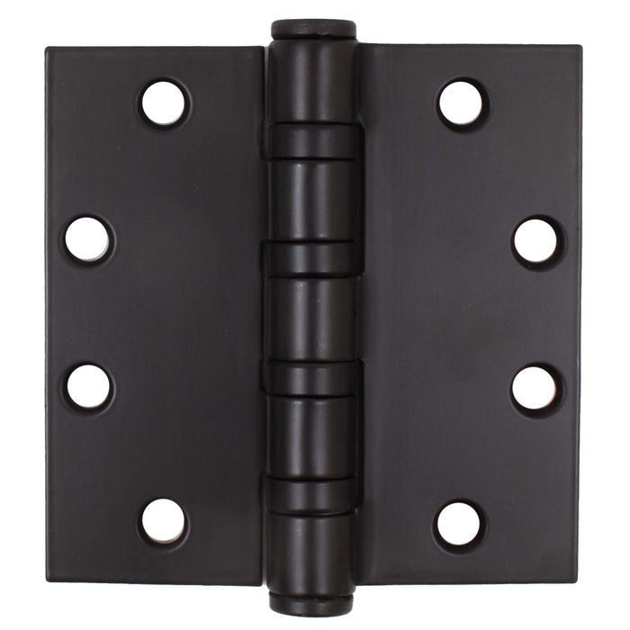Heavy-Duty Commercial Grade Ball Bearing Hinge, Non-Removable Hinge, 4-1/2 Inches, Square Corner, .180 Gauge, Matte Black by Stone Harbor Hardware